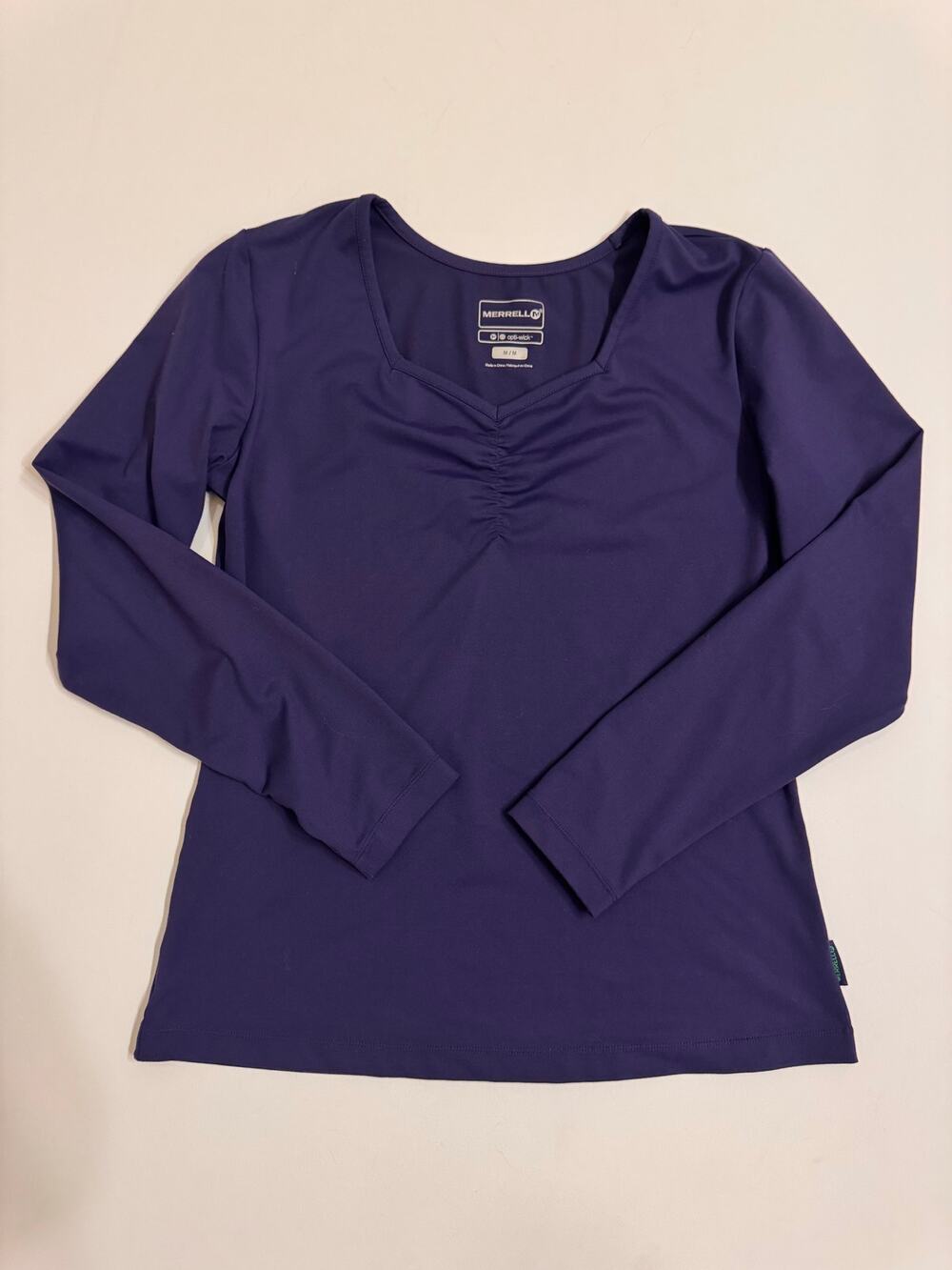 Merrell Women's Opti-Wick Active Long Sleeve Top Purple Size M